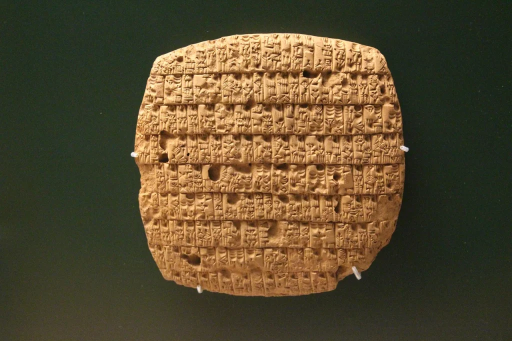 This image shows one of the clay tablets where Akkadian was discovered.